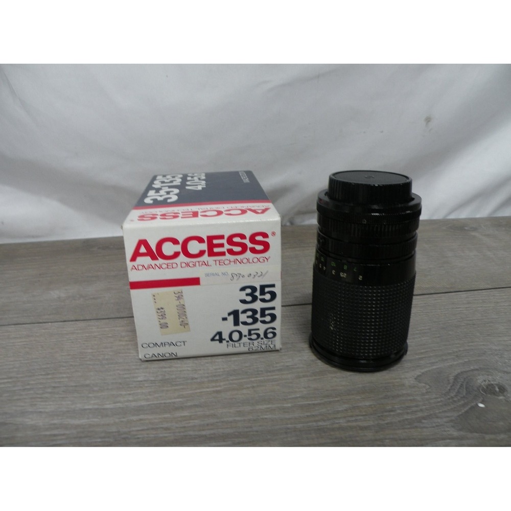 Access 35-135mm f/4.0-5.6 Macro-Zoom Macro Zoom Camera Lens Canon Mount Black